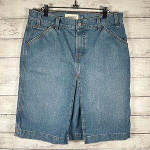 Gap Carpenter Jean Vintage 100% Cotton Denim Skirt Size 10 NWT Blue